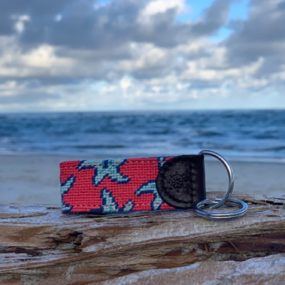 Brand New Needlepoint Starfish Key Fob - Picture 2 of 2
